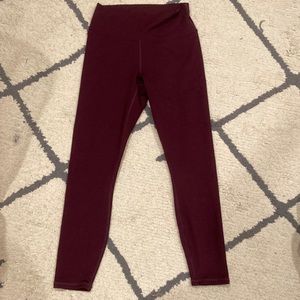 Fabletics Maroon Cropped Leggings Size XS